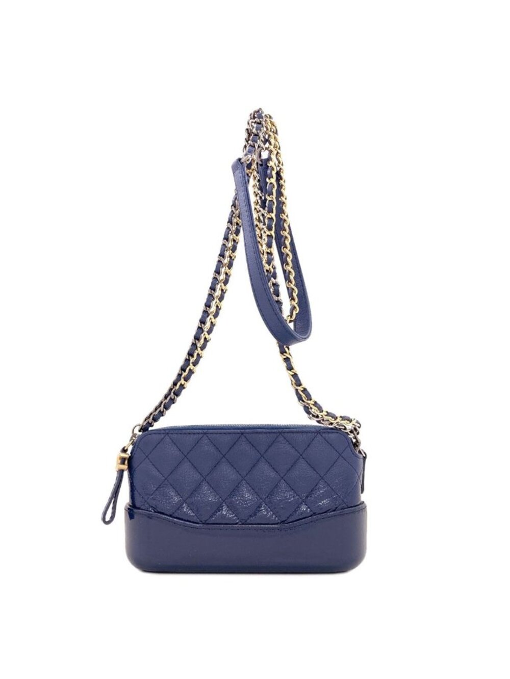 Chanel Gabriel de Gold Silver Shoulder Bag Calf